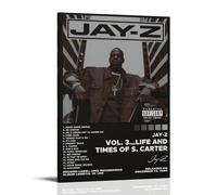 HWUEWQLERJI Vol. 3...Life and Times of S. Carter di Jay Z, poster artistico da parete vintage, decorazione artistica da parete su tela decorativa per soggiorno e camera da letto (30 x 45 cm) con