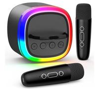 HWWR Macchina per karaoke per bambini, altoparlante portatile con 2 microfoni wireless per bambini e adulti, regalo di Natale e compleanno per bambini, giocattoli per ragazze e ragazzi dai 3 4 5 6 7 8