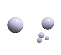 HWWW 1-50 pezzi da 3 mm ~ 92 mm sfere di plastica ad alta precisione F4 perline rotonde solide 3/3,175/4/5/6/6,35/7/8/9~92 mm sfere for pompa a membrana(1 Pcs,50mm)