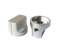 HWWW 1 manopola del potenziometro for amplificatore for chitarra audio da 20 x 15 mm, in lega di alluminio, a forma di becco d'anatra.(Silver)