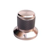 HWWW 1 pezzo 25X17X22mm interamente in lega di alluminio manopola solida potenziometro amplificatore del volume del suono manopola zigrinata(Golden)