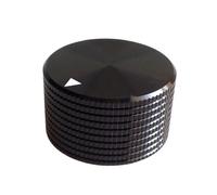 HWWW 1 pezzo 30x17 mm in lega di alluminio massiccio potenziometro del volume amplificatore audio tono manopola a griglia quadrata(Black)