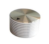 HWWW 1 pezzo 30x17 mm in lega di alluminio massiccio potenziometro del volume amplificatore audio tono manopola a griglia quadrata(Silver)