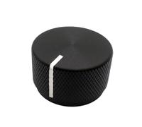 HWWW 1 pezzo 30x18mm in lega di alluminio manopola solida for potenziometro del volume for chitarra amplificatore del suono manopola zigrinata(Black(Long marker))