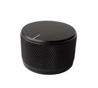 HWWW 1 pezzo 35x22 mm in lega di alluminio massiccio manopola cilindrica potenziometro amplificatore del volume del suono manopola zigrinata(Black)