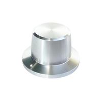 HWWW 1 pezzo 38X22X25mm interamente in lega di alluminio manopola solida potenziometro volume amplificatore audio cilindro tono manopola liscia(Silver)
