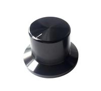 HWWW 1 pezzo 38X26X25mm in lega di alluminio massiccio manopola sferica for chitarra effetto potenziometro del volume amplificatore del suono manopola del tono(Black)