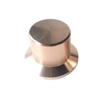 HWWW 1 pezzo 38X26X25mm in lega di alluminio massiccio manopola sferica for chitarra effetto potenziometro del volume amplificatore del suono manopola del tono(Golden)