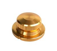 HWWW 1 pezzo 40x18 mm in lega di alluminio massiccio, manopola a reticolo, amplificatore del suono della cistifellea, potenziometro del volume, manopola a grana dritta(Golden)