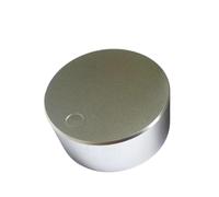HWWW 1 pezzo 48x22 mm in lega di alluminio massiccio manopola piatta potenziometro del volume amplificatore audio manopola del tono(Silver)