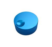 HWWW 1 pz 32x13mm manopola solida in lega di alluminio smerigliata colore pulsante volume amplificatore audio manopola di regolazione interruttore rotante(Blue)