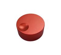 HWWW 1 pz 32x13mm manopola solida in lega di alluminio smerigliata colore pulsante volume amplificatore audio manopola di regolazione interruttore rotante(Red)