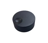 HWWW 1 pz 32x13mm manopola solida in lega di alluminio smerigliata colore pulsante volume amplificatore audio manopola di regolazione interruttore rotante(Black)