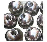 HWWW 1 pz OD 20 mm - 60 mm 304 acciaio inossidabile filettatura femmina foro cieco perlina sferica liscia M12-M20 filettatura metrica sfere for foratura mezzo foro(M12,1PCS_35MM)