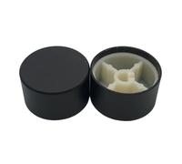 HWWW 1 pz Potenziometro in lega di alluminio Controllo volume Interruttore audio Manopola tappo for 6 mm asse D/Fiore 30x17 mm (D*H)(Black D-axis)