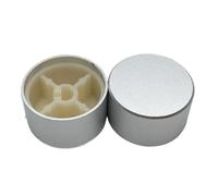 HWWW 1 pz Potenziometro in lega di alluminio Controllo volume Interruttore audio Manopola tappo for 6 mm asse D/Fiore 30x17 mm (D*H)(Silver D-axis)