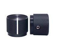 HWWW 2 manopole for potenziometro di controllo elettronico rotante in alluminio for albero da 6 mm di diametro, manopola di controllo del volume, 20 x 17 mm (diametro x altezza)(Dark Grey)