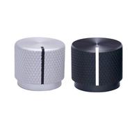 HWWW 2 manopole for potenziometro di controllo elettronico rotante in alluminio for albero da 6 mm di diametro, manopola di controllo del volume, 20 x 17 mm (diametro x altezza)(1)