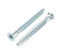 HWWW 20 pezzi 7x39/49/59/69 mm, viti a testa svasata con esagono incassato, viti di collegamento autofilettanti for legno, zincate(7x39mm)