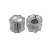 HWWW 5 pezzi 16x12 manopola amplificatore di potenza for chitarra effetto manopola volume apertura 6,4 mm(Hyaline)