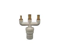 HWWW Adattatore a T for scarico lavatrice e asciugatrice Raccordo for tubo di scarico a quattro vie con valvola di ritegno antiodore(C)