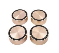 HWWW Altoparlante Rilievo Del Piede for Amplificatore Decoder Audio Telaio Del Computer Buffer Assorbimento Smorzamento Piedini In Alluminio Tappetini 58 * 22mm(Faint Gold)