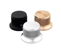 HWWW Manopola del potenziometro del volume in alluminio for telaio dell'amplificatore audio Regolare il diametro 38mm Altezza 25mm Manopola della maniglia della chitarra elettrica(High light silver)