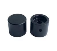 HWWW Manopola del potenziometro del volume in lega di alluminio massiccio, manopola dell'amplificatore audio, apertura 25x22 mm, 6.0(Black)