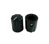 HWWW Manopola in plastica for amplificatore for chitarra 13X16MM, manopola di regolazione del volume DVD, manopola dell'effettore, foro interno 6,4MM.(Black)