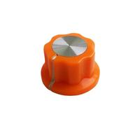 HWWW Manopola in plastica for effettore for chitarra 20X12MM, potenziometro, regolazione del volume, manopola del tono della radio, manopola dell'amplificatore di potenza(Orange)