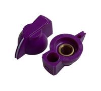 HWWW Manopola piatta in plastica a testa di pollo da 32 x 14 mm, for potenziometro, amplificatore di potenza, altoparlante, foro interno da 6,4 mm.(PURPLE)