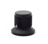 HWWW Manopole del volume della chitarra in alluminio Diametro 30 mm Altezza 25 mm Manopola del potenziometro dell'amplificatore Penna a bottone(Matte black)
