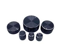 HWWW Pomello del potenziometro in lega di alluminio, manopola del controllo del volume, manopola audio, manopola for chitarra elettrica, for albero zigrinato da 6 mm, foro manopola(15X17mm (DH))