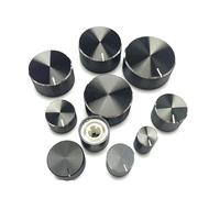 HWWW Pomello del potenziometro in lega di alluminio, manopola di controllo del volume, interruttore di rotazione for albero a rulli da 6 mm/asse D(15 X 13 mm D-axis)