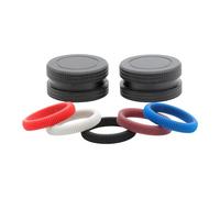 HWWW Potenziometro del volume in alluminio pieno da 30 * 15 mm, con manopola e anello in gomma, foro da 6,4 mm(Dark Red)