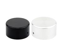 HWWW Telaio in alluminio Manopola Di Regolazione Del Volume 1 pz Diametro 48mm Altezza 25mm Manopola Amplificatore Altoparlante Manopola Del Potenziometro(Black)