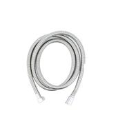 HWWW Tubo flessibile for doccia da 120 cm, 150 cm e 2 m, in acciaio inox, argento e nero, for accessori da bagno(2m silver)