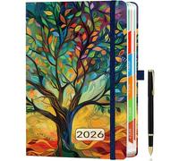 HwxBen Day by Day 2026 - Agenda giornaliera A5 - 1 giorno per pagina - Agenda giornaliera, appuntamenti, calendario dei libri, agenda annuale da gennaio a dicembre, con schede mensili colorate, penna