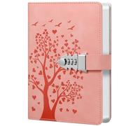 HwxBen Diario Segreto A5 Rosa con Lucchetto - 240 Pagine - Notebook Sicuro per Appunti Privati