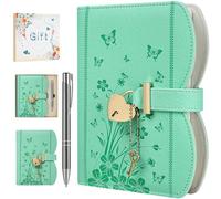 HwxBen Diario Segreto con Lucchetto per Ragazze 8-15 Anni - Kawaii Journal Carino, Idea Regalo Compleanno e Natale, Set con Penna e Accessori, B6 Ricaricabile 244 Pagine - Blu Lago
