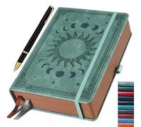 HwxBen Quaderno Diario A5 con penna - 360 pagine, carta 100 g/m², tasca interna, ideale per appunti, scuola e ufficio, idea regalo - Grigio Premium