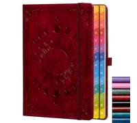 HwxBen Rubrica con schede alfabetiche colorate, raccoglitore di password internet con copertina rigida per login e password organizzati per indirizzo sito web, ideale per l'ufficio domestico, rosso