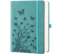 HwxBen Taccuino a righe - 365 pagine, diario in PU-Leder per donne, formato B5, linieratura da college, carta da 100 g/m², per lavoro, appunti, ufficio, scuola, casa - Teal