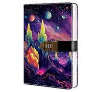 HwxBen Taccuino con chiusura di sicurezza - 244 pagine a righe, copertina in pelle PU, A5, ideale per note personali, diario segreto, agenda quotidiana o come regalo elegante.