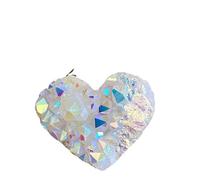 HWXMUGLXL 100-150 g Cristalli a Forma di Cuore Lucidi a Punto elettrolitico Cluster Art Decor Gemstone Stone