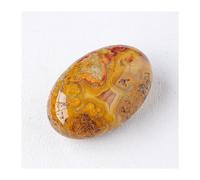 HWXMUGLXL 1pc Crazy Agate Palm Stone Polished Oval Gemstone Palm Stone Gift Room Decor Gemstone Stone
