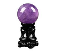 HWXMUGLXL Amethyst Crystal Ball with Stand, 40-50 mm Crystals Sphere Figurine for Witchcraft Feng Shui Divination Home Decor,40mm Gemstone Stone