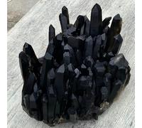 HWXMUGLXL Beautiful Black Crystal Cluster Restoration Ornaments (Size : 80-100g) Gemstone Stone