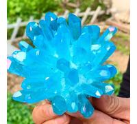 HWXMUGLXL Blue Angel Halo Crystal Cluster Quartz Flower Stone Gift Home Decor Gemstone Stone