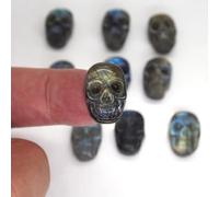 HWXMUGLXL Crystal Skull Oval Cabochon Stone Labradorite Jewelry Making Accessories Gemstone Stone